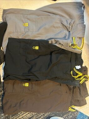 Wonder wink scrub pants. Xlt. 3 pairPack with Yellow Accent - Gray, Black, Brown